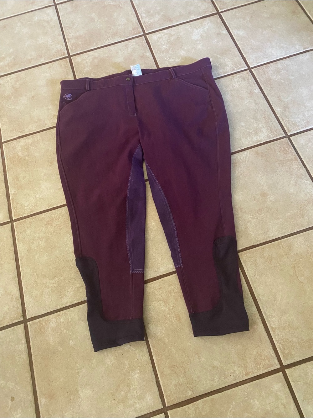 Women's Plum Riding Breeches with Full Seat Size 46R SmartPak